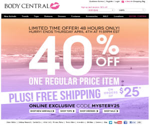 BodyCentral Discount Coupons