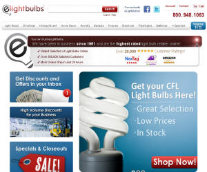 eLightBulbs Discount Coupons