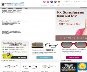 Global Eyeglasses Discount Coupons